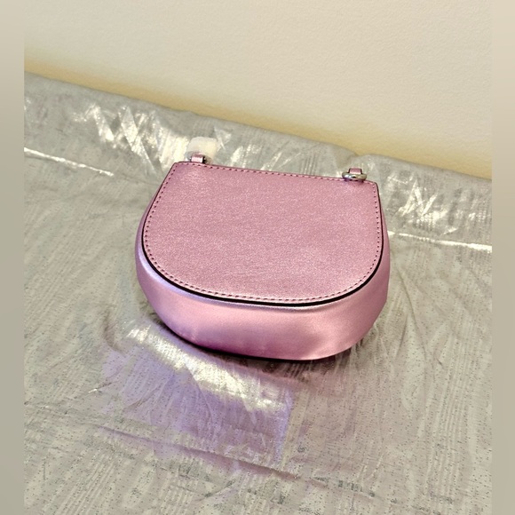 NEW Coach Women’s Mini Crossbody Metallic Pink / Fuchsia - Picture 5 of 7